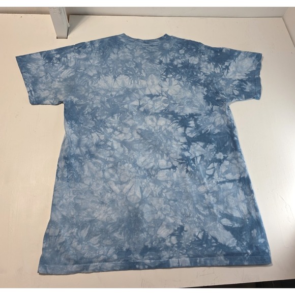 Y2k Tie Dye White Tiger T Shirt Men's Medium 90s Delta Pro Weight Nature Grunge - Picture 5 of 6